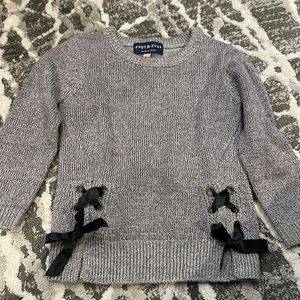 Andy and Evan sparkly purple sweater with bows.  Size 2t.